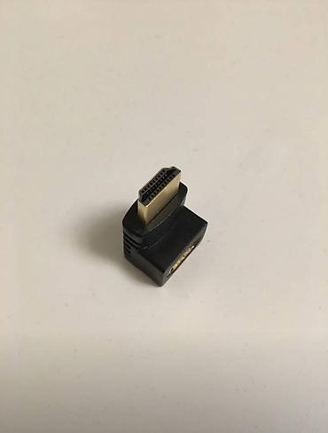 tv kabel: İstiqaməti dəyişən bucaqlı 90° HDMI (4K) erkək-dişi adapter. HD mufta — 6