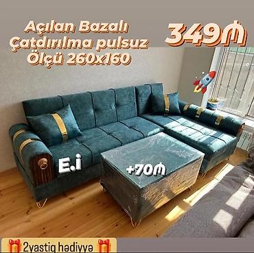 taxt divan: Açılan, bazalı künc divan - Ölçü: 260x160 sm - Çatdırılma pulsuz - — 1