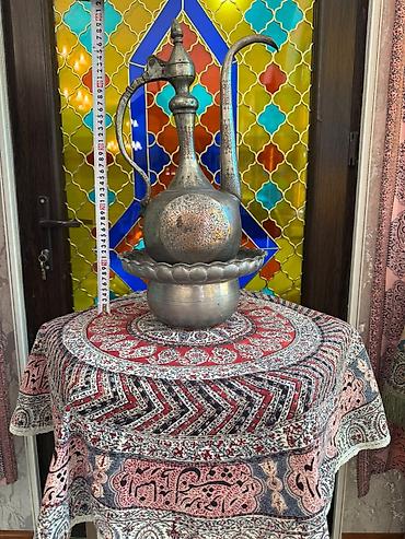 antik samovar alıram: Misdən hazırlanmış əl işi samovar/qəndil tipli su qabı dəsti isteyen — 10