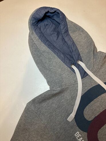 muski kaputi za zimu: Sweatshirt, M (EU 50), color - Grey, With a hood