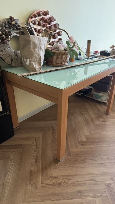 demir agaci: Гостиный стол, Раскладной, Стекло, Прямоугольный стол