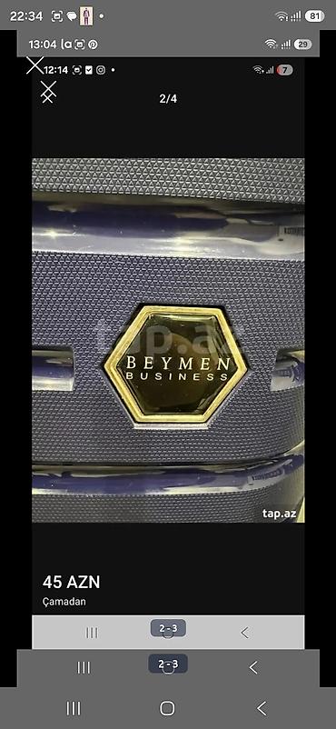 sakvoyaj çantalar: Beymen Business çamadan - Rəng: tünd mavi - Korpus: sərt plastik — 3
