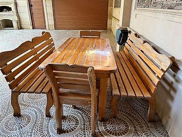 mebel stol stul: REAL ALICIYA ENDIRIM OLACAQ!!! TƏCİLİ SATİLİR! Taxta bağ-mebel dəsti — 1