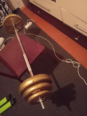 Ştanqlar və ştanq diskləri: Ştanq, Çəki: 22 kq, Yeni — 10