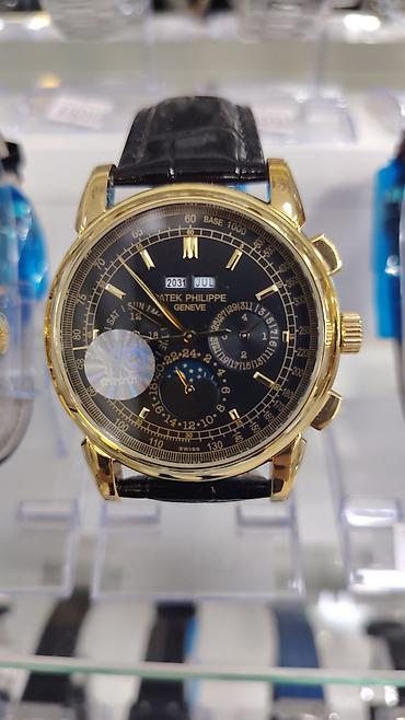 saat omega: Patek Philippe Geneve kişi qol saatı – klassik üslubda, çoxfunksiyalı — 3