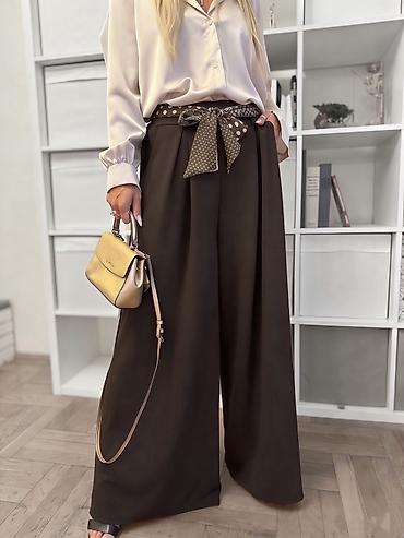 Pantalone: 🔥Ženske široke pantalone sa maramom/pojasom
✅2350 din — 3