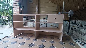 study table: Тумба/стойка для ТВ и хранения - Материал: ЛДСП светлого древесного — 2