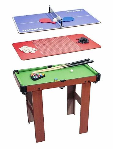 Игрушки: 🎯 Игровой стол 3 в 1: бильярд, настольный теннис и шашки Отличный — 1