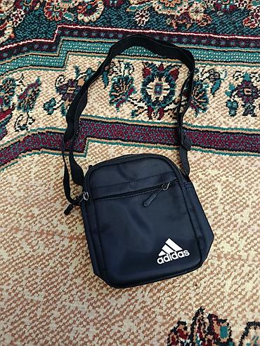 rf 3: Сумка через плечо Adidas (компактная) - Цвет: черный, белый логотип — 2