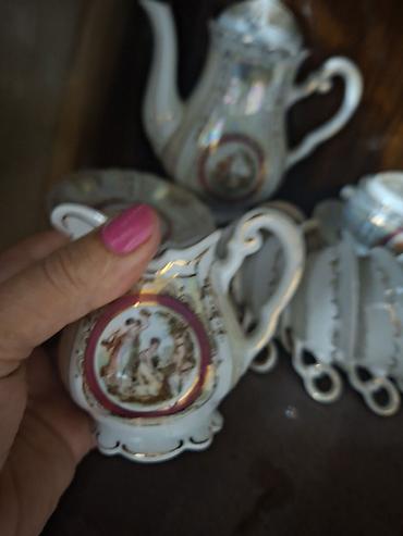 blutut luster: Çay dəsti, rəng - Ağ, Farfor, Yaponiya — 2