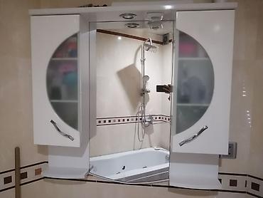 Hamam dolabları: Hamam güzgülü şkaf - Model: İki tərəfli şkaf + mərkəzdə böyük güzgü - — 1