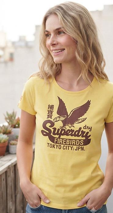 waikiki akcija: Ženska majica kratkih rukava – Superdry “Firebirds” - Boja — 1