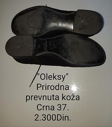 jake boje: Oleksy ženske cipele – crne, broj 37. Materijal: Prirodna prevrnuta — 8