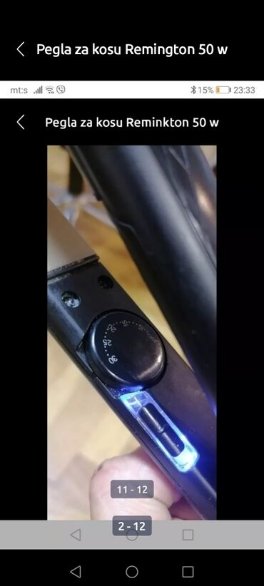 Ostali aparati za ličnu negu: Pegla za kosu Remington 58 w ispravna dobra 
 Mirjevo — 2