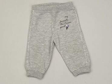 legginsy szare wysoki stan: Sweatpants, 0-3 months, condition - Good