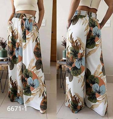 Pantalone: Ženske široke pantalone - Kroj: palazzo/široke nogavice, dužina do — 6