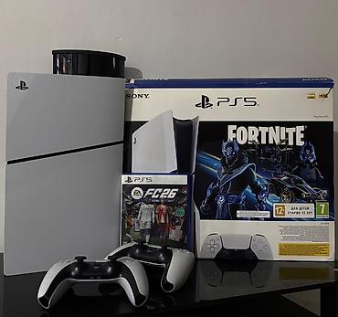 PlayStation 5 (PS5) slim oyun seti Komplekt: - PS5 konsolu (ağ lalafo.az -da — 1 PlayStation 5 (PS5) slim oyun seti Komplekt: - PS5 konsolu (ağ — 1