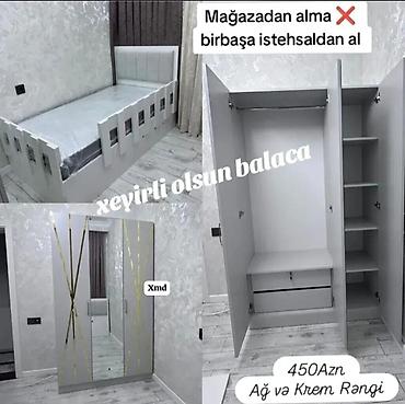 Uşaq otağı mebel dəsti - Rəng: Ağ və krem - Dəst tərkibi: - Yumşaq