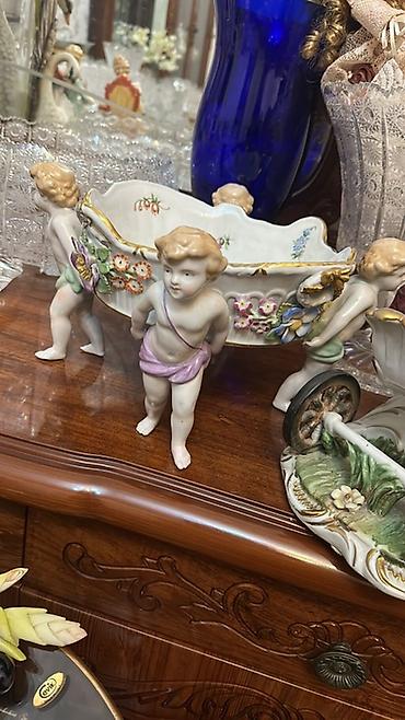 bayraq səkilləri: Porselėn dekorativ qab – putti fiqurlu - Material: incə işlənmiş — 3
