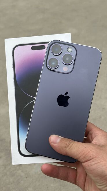 Apple iPhone: IPhone 14 Pro Max, Б/у, 256 ГБ, Deep Purple, Коробка, 93 %
