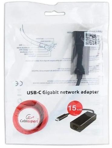 Druga oprema za računare i laptopove: USB-C Gigabit mrežni adapter (Cablexpert), dužina kabla 15 cm. - — 2