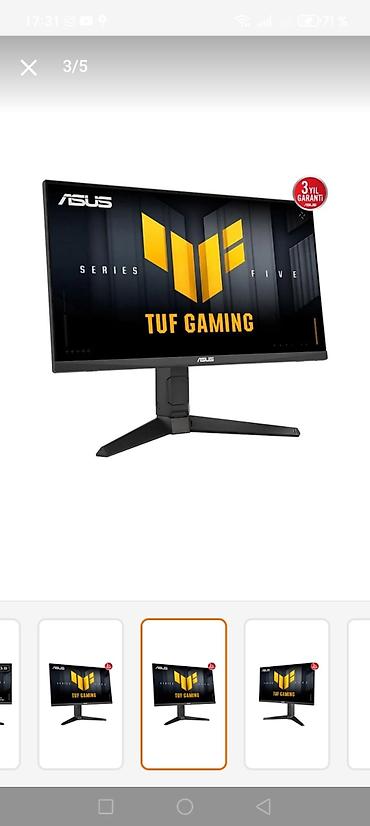 Monitorlar: ASUS TUF Gaming monitor – 23.8" - Ekran: 23.8", Full HD (1920x1080) — 2