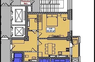 Продажа квартир: 1 комната, 53 м², Улан-2 мкр Элитка, 5 этаж, ПСО (под самоотделку) — 4