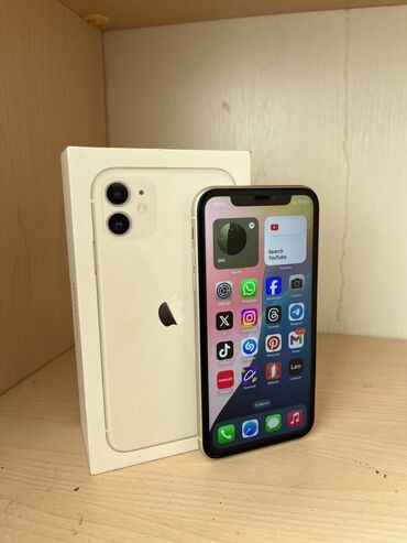 Apple iPhone: IPhone 11, 128 GB, Ağ, Barmaq izi, Simsiz şarj, Face ID