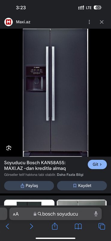 bosch soba qiymetleri: Двухкамерный Bosch Холодильник цвет - Черный