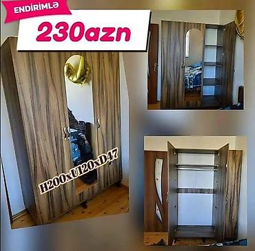 taxta rəf: Paltar şkafı – endirimlə 230 AZN - Ölçülər: H200 x U120 x D47 sm - — 1