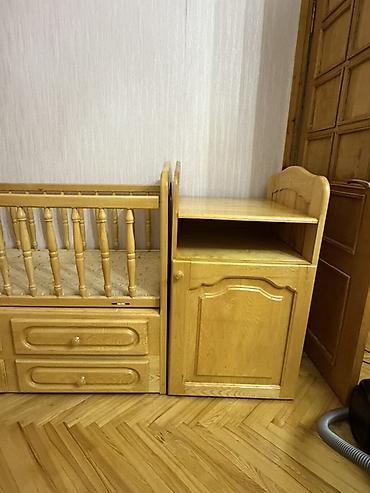 nyuton beşiyi: Oğlan və qız üçün, İşlənmiş, Beşik, Komod — 2