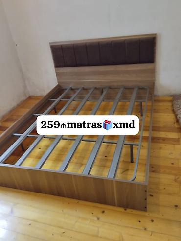 klassik divanlar: Taxta çərçivəli iki nəfərlik çarpayı. - Rəng/üslub: ağac teksturası — 1