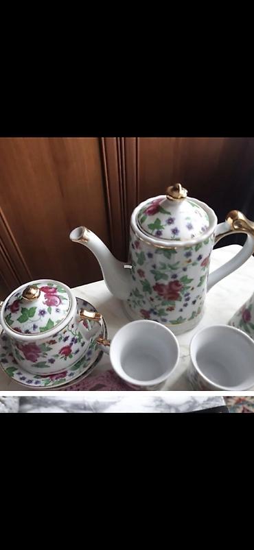 Çay dəsti, rəng - Ağ, Farfor