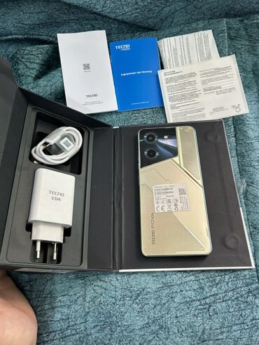 телефон fly fs526 power plus 2: Tecno Pova 5, 256 GB, rəng - Qızılı, İki sim kartlı