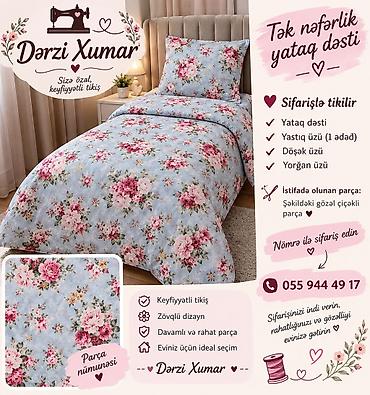 yataq destleri 2022: Sifarişlə tikilən yataq dəstləri – Darzi Xumar 2 nəfərlik 60 AZN 1 — 5