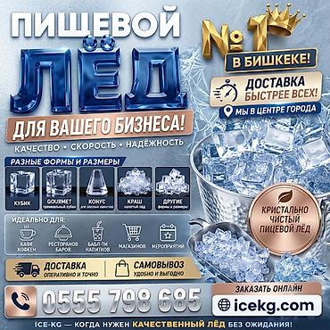 Азык-түлүктөр: Лёд пищевой для баров кафе и ресторанов. Разные формы и размеры — 1