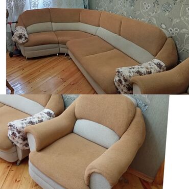 Divan və kreslo dəstləri: Kunc divan +1 krelso 130 Azn satilir.Divan acilmir Olcu 2 *1 Unvan