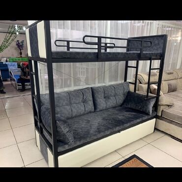 купить двухъярусную кровать с диваном: Односпальная кровать, Новый