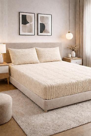 Posteljina: 🎀Reljefni čaršafi 🎀Čaršaf na lastiš 25 + 2 jastučnice(50*70) — 1