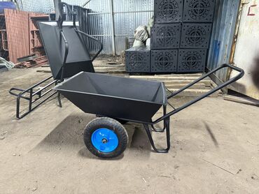 Садово-строительные тачки и тележки: Садово-строительная тачка и тележка, Стальная, Двухколесная, Новый — 10