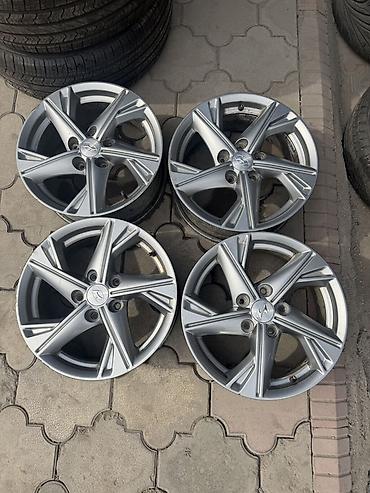 Диски: Литые Диски R 16 Hyundai, Комплект, отверстий - 5, Б/у — 2
