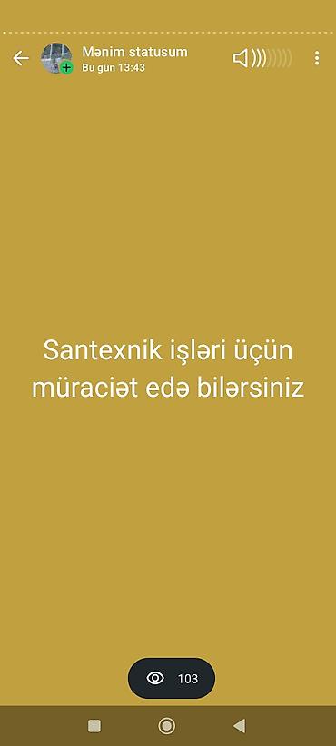 чистка канализации баку: Santexnik xidmətləri - Su, kanalizasiya və istilik sistemlərinin — 1