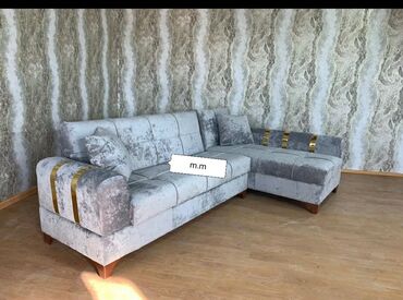 Sifarişlə divanlar: Künc divan, Qonaq otağı üçün, Parça, Bazasız, Açılmayan — 7