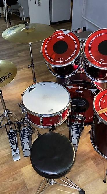 доставка пианино: Акустическая ударная установка Pearl (бордовый металлик) Состав: - — 5
