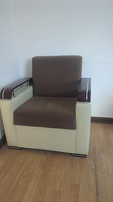 Kreslolar: Mebel kreslosu – ikirəng kombinasiyalı model - Dizayn: Krem rəngli — 1