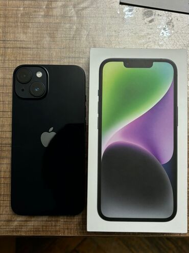 Apple iPhone: IPhone 14, 256 GB, Midnight, Simsiz şarj, Face ID