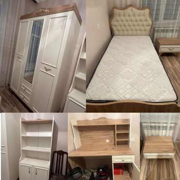 Salon, tibbi mebel: Qız üçün, İşlənmiş, Təknəfərlik çarpayı, Yazı masası, Dolab, Komod