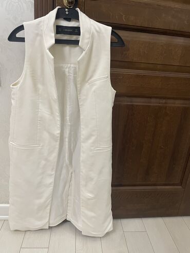 белая накидка: Классический жилет свободный Zara s/m