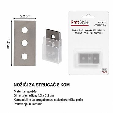 KMT Gvozdena lopatica sklopivi skalpel nož – set rezervnih nožića (8