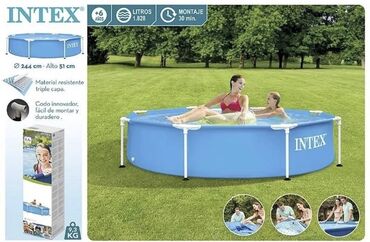 бассейн в бишкеке: Каркасный бассейн Intex Metal Frame 244х51 см (28205) - идеальное